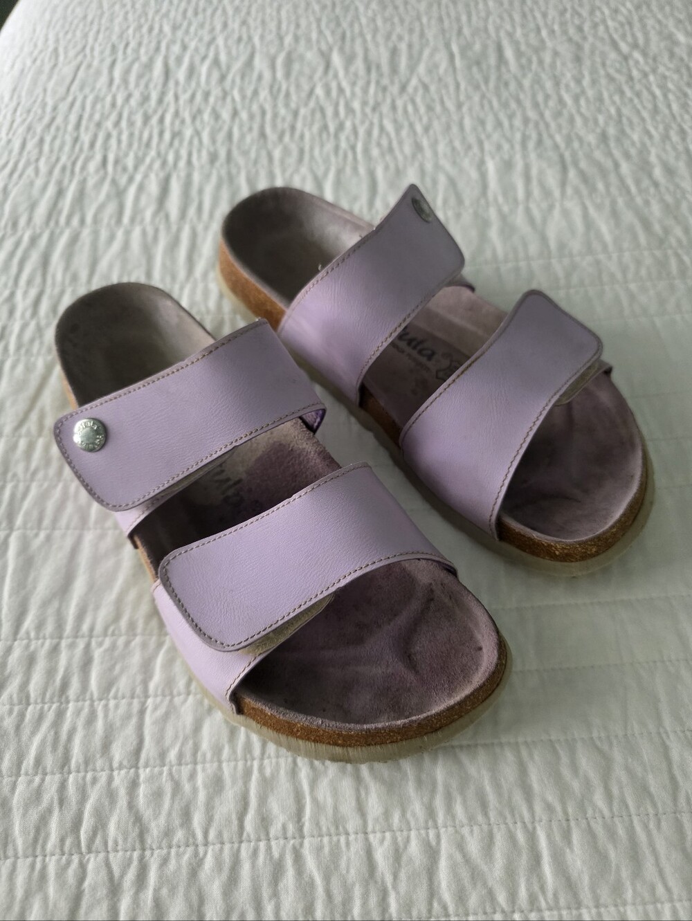 Betula By Birkenstock Women's Lavender Double-Strap Slide Sandals 39